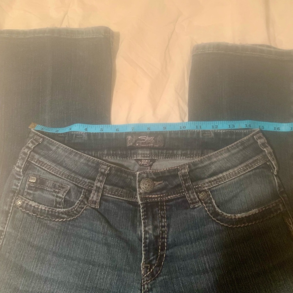 Silver Womens Suki Bootcut Jeans Sz11 30 x 30 Dark Wash Low Rise Actual 29x29 - Picture 9 of 10